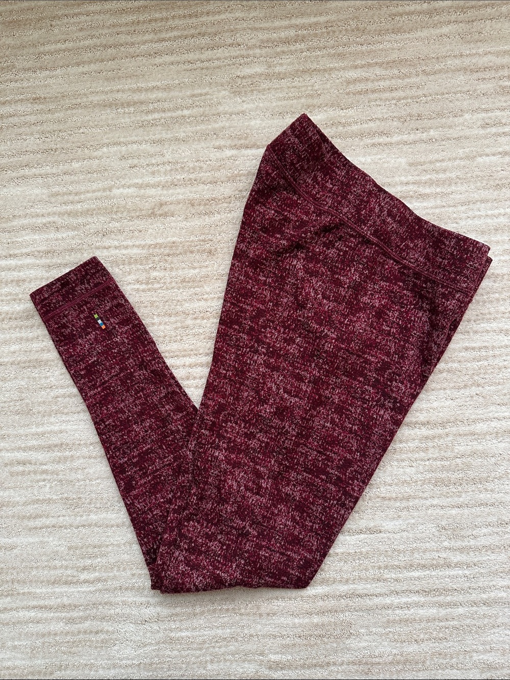 EUC Smartwool Merino 250 Bottom Base layer Merino Wool Fig (Red) Pattern Large - Picture 2 of 15
